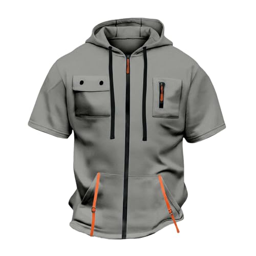 Sweat à capuche zippé homme en coton doux ample et respirant - 2