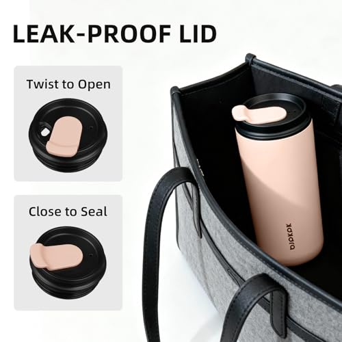 Image of BJPKPK 3 Pack 16oz Insulated Coffee Mug, Stainless Steel Tumbler, Leakproof
