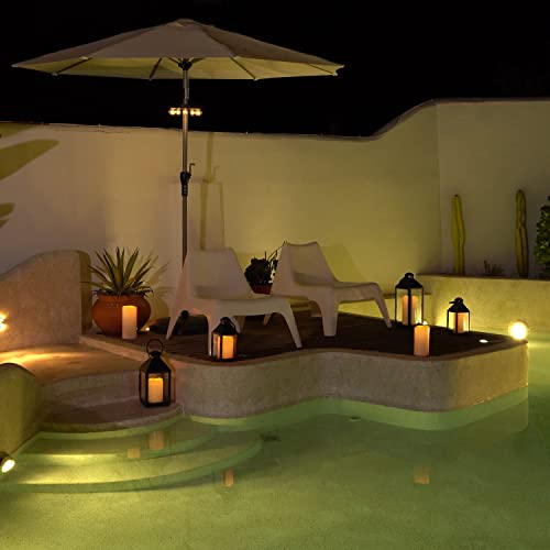 5Plots 4" X 10" Single Waterproof Outdoor Flameless Candles, Battery Operated Flickering Led Pillar Candles With Remote And Timers For Indoor Outdoor Lanterns, Long Lasting, Large #TOP7