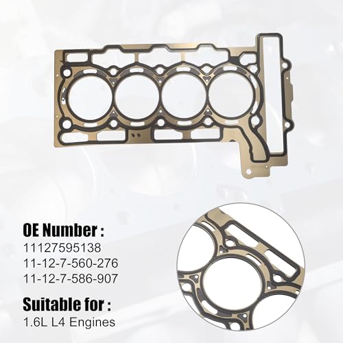 Image of uxcell Cylinder Head Gasket No.11127595138 /11-12-7-560-276 /11-12-7-586-907 for Mini Cooper 2007-2016