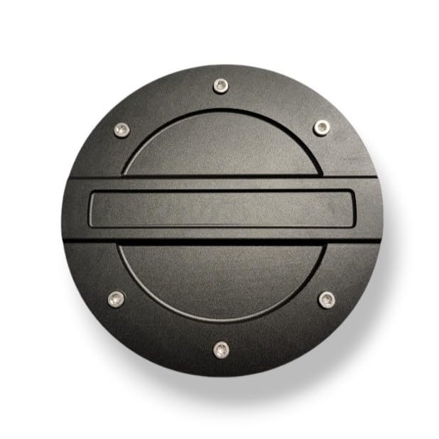 Billet Aluminum Replacement Fuel Door for Mustang 2024, Black Anodized