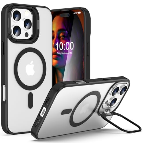 Coque iPhone 16 Pro Max antichoc fine évitant les rayures de caméra avec béquille solide