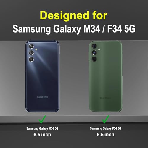 Image of NDCOM for Samsung M14 5G Back Cover, Durable Samsung M14 Cover, Premium M14 5G Samsung Mobile Cover, Shockproof Protection Case Ring Holder Case