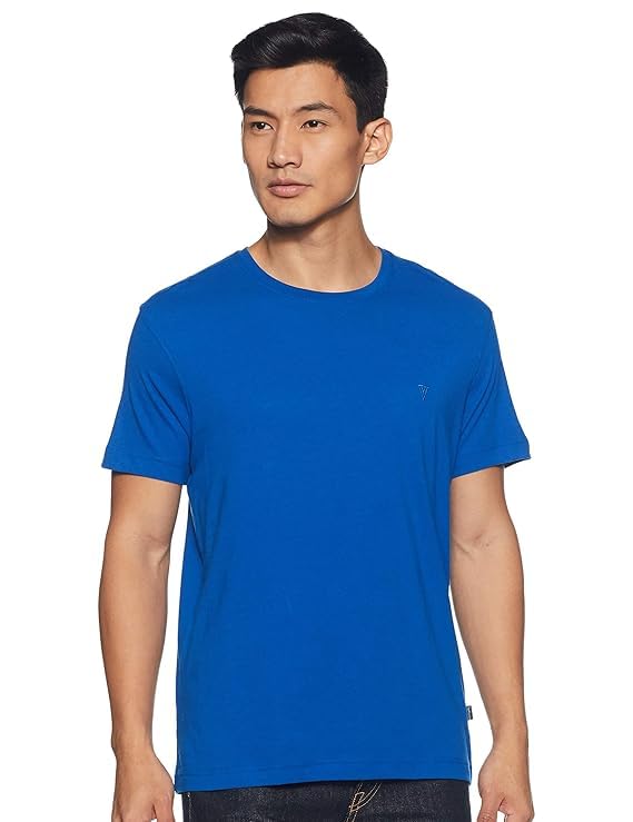 Image of Van Heusen Men Athleisure Regular Fit T-Shirt - Cotton Rich - Smart Tech, Easy Stain Release, Anti Stat, Ultra Soft, Moisture Wicking