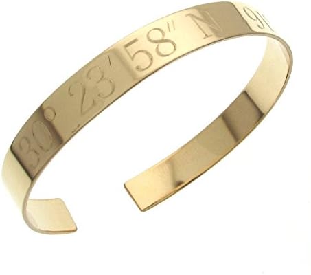Custom GPS Coordinates Engraved Cuff Bracelet for Men - Anniversary Gift for men, Gift for Boyfriend