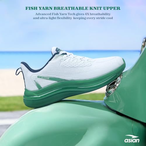 Image of ASIAN Powerplay-30 Men's Running Shoes | Lightweight Knit Upper, TPU Frame for Lateral & Arch Support, Memory Foam Bounce Insole | Ideal for Gym, Travel, Running & Walking