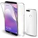 Produktbild Moozy 360 Grad Hülle für Huawei Y7 2018, Huawei Y7 Prime 2018 - Vorne und Hinten Transparent Handyhülle - Hart PC Zurück, Weiche Silikon Vorderseite
