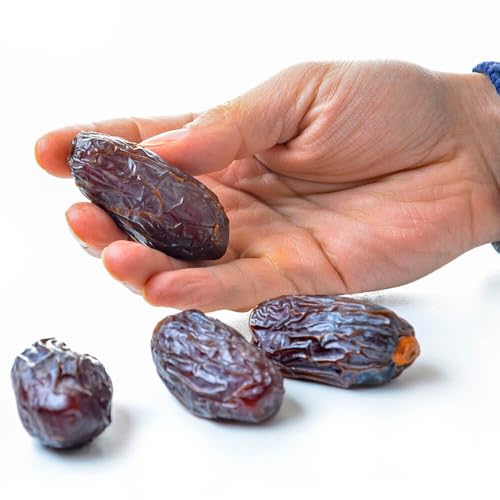 Sunnah Shop® Datteri Jumbo Medjool Dalla Giordania 1KG - Datteri Medjool Premium | Datteri Reali Appena Raccolti | Gusto Unico Di Caramello | 100% Naturale Senza Additivi - 8