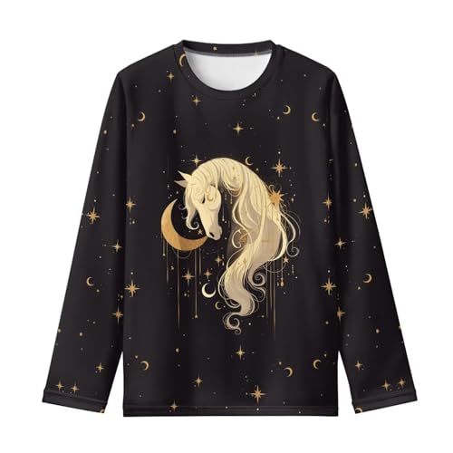 Image of Girls Long Sleeve T Shirt Cute Cartoon Crewneck Shirt for Kids 3-16Y Fall Winter Clothes