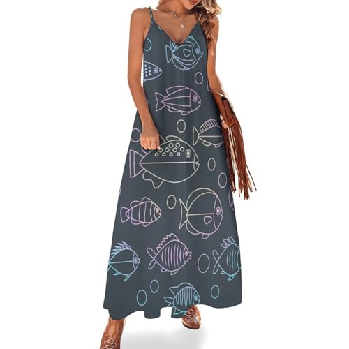 Robe longue pour femme ete sans manches fluide robe maxi voyages