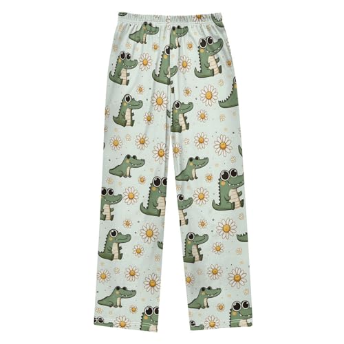 Pajama Pants Daisy Cartoon Crocodile Long Sleep Pants Lounge Bottoms2