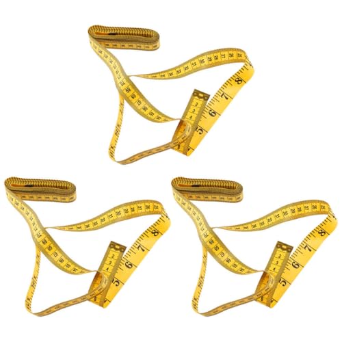 Medidor flexible doble cara 3 piezas de 3 m amarillo