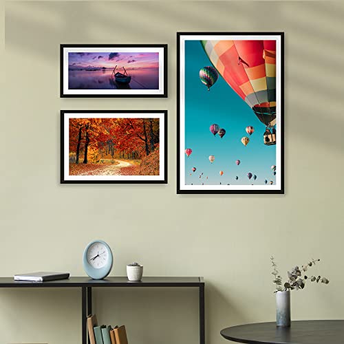 Image of Ritwika's Customized Set of 3 Premium Personalized Print Collage Frames With Your Photos In 2 Sizes | One 12X6, One 12X8 & One 12X18 Inches |Gift For Anniversary, Birthday, Wedding, Couples