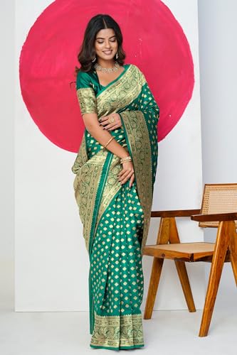 Image of Subham Saree for Woman Silk Cotton Kanjivaram | Soft Easy to Drape Daily Wear Sari with Blouse Fabric
