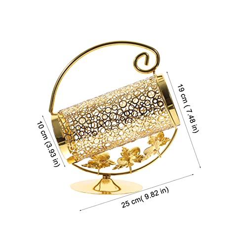 Luxshiny 2 Peças De Ornamentos De Suporte De Vinho De Ferro Dourado Nórdico