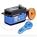 Readytosky 12kg Servo 180 Degree High Torque Full Metal Gear Standard Digital Servo+25T Steering Servo Arm for 1/10 RC Car