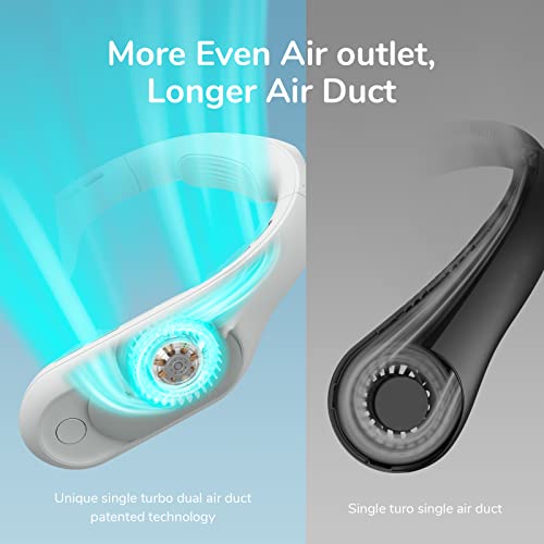 Jisulife Portable Ultimate Bladeless Neck Fan, 【3+1 Speeds】 Rechargeable Personal Fan For Neck With Multi Motors, Usb Wearable Fan For Outdoor, Home, Office, With Silicone Neck Brace - Space Grey #TOP1