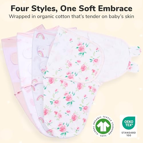 Image of Mama Cheetah Baby Swaddle Sack, Organic Swaddling Blanket, Newborn Swaddle Sleep Sacks, Adjustable Infant Swaddle Wrap, Easy Swaddles for Boy Girl 0-3 Month