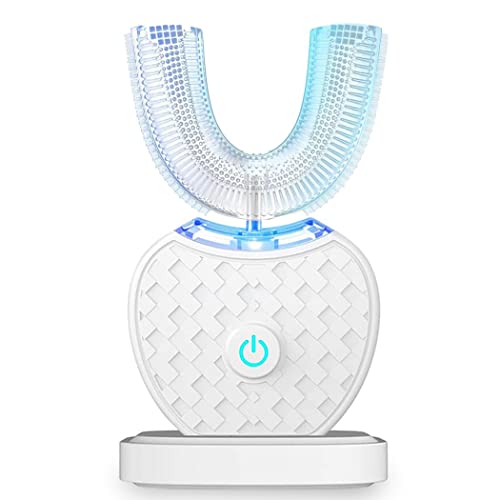 Brosse à Dents Automatique 360° à Ultrasons Pour Adultes - Sonique, Blanchiment Avec Minuterie, Électrique, Charge Sans Fil (White)