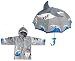 Kidorable Shark Raincoat With Umbrella (2T)