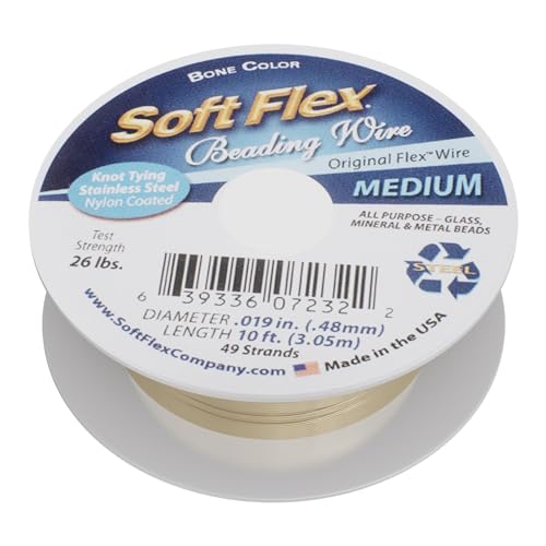 Soft Flex 49 Strand Beading Wire - Medium 0.19 Diameter - 10 Feet Nylon Design Wire