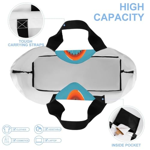 Fashionable Reusable Women's Shoulder Tote Bag Funny Tennis Racquets And Tennis Balls Printed with Unique Heat Transfer Print, Eco-Friendly Durable Polyester for Grocery, Travel & Gifts4