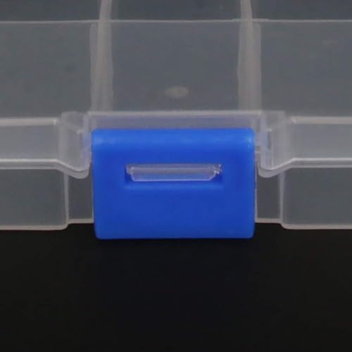 Miniatura 5 de Bettomshin Caja de almacenamiento de componentes PP de 5.12 x 2.76 x 0.87 pulgadas, organizador de plástico, contenedor ajustable, 10 rejillas