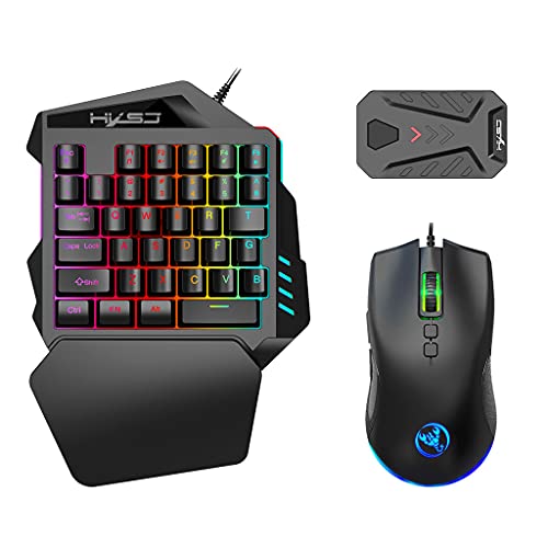 Supefriendly Mini 35 Keys Wired Gaming-Tastatur Und Maus Combo Rainbow Backlit Gaming-Tastatur Mit Multimedia-Tasten Cover