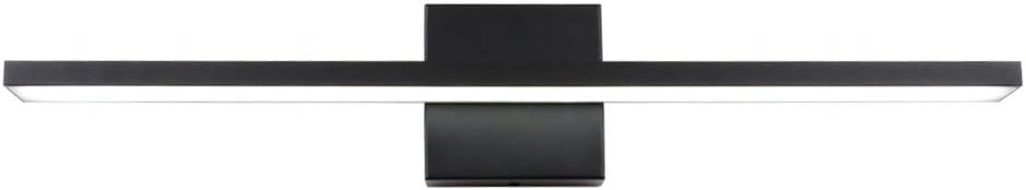 Ralbay 24inch Modern LED Black Vanity Light Frosted Aluminum for Bathroom Vanity Lighting Fixtures Cool White 6000K
