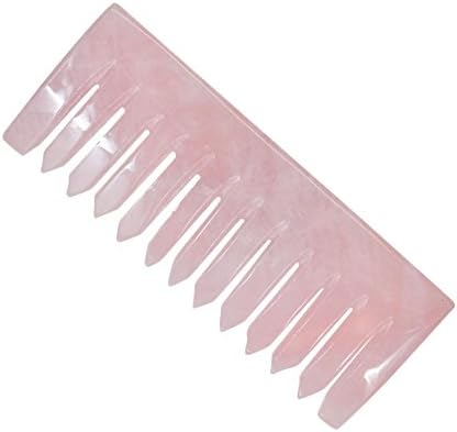 Gemstone Yoni Rose Quartz Crystal Comb