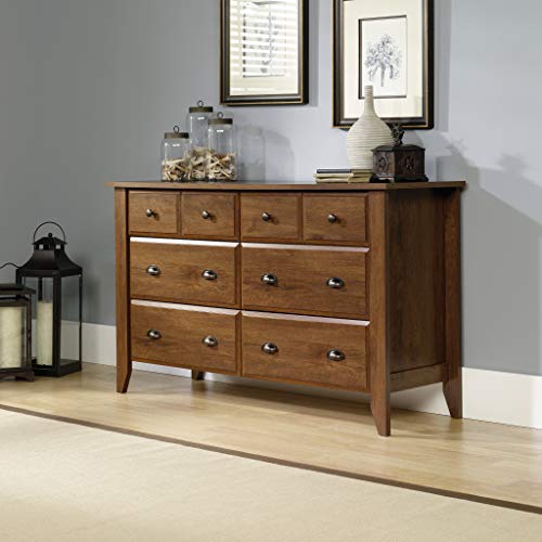 Sauder Shoal Creek Dresser, L: 60.0" X W: 16.73" X H: 35.04, Oiled Oak Finish #TOP1
