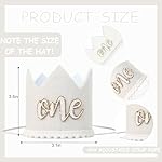 KOJIN 1 St Birthday Crown Hat For Baby - Boho First Birthday Celebration Hat,Natural Boho One Year Of Decorations - Image 2