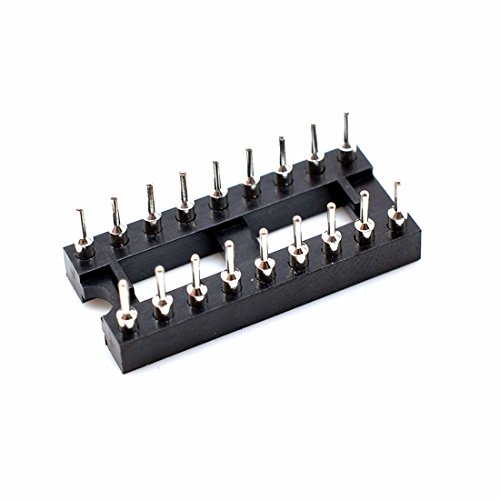 Oiyagai 20 szt. 2,54 mm podziałka 18 pinów okrągły otwór do lutowania DIP IC adapter gniazda