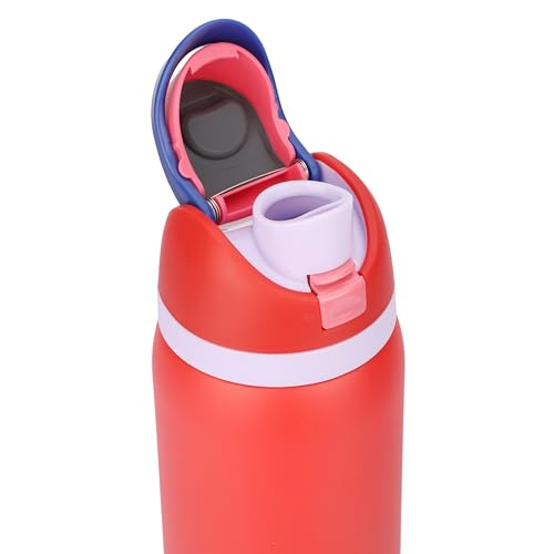 Image of House of Quirk Sippease Stainless Steel Water Bottle with Straw for Sports and Travel BPA-Free 950ML (Red)