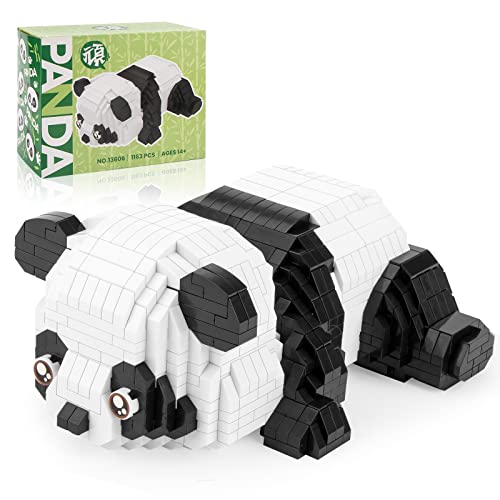QLT QIAOLETONG Mirco Animals Building Blocks Sets for Goodie Bags, Party Favors for Teens 14+, 1163 PCS Small Set Mini Cute Panda Building Toy Bricks for Adults, Birthday, Carnival Prizes by QLT QIAOLETONG - Used condition - US$12.31