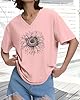 ADOREJOY Oversized Tshirts for Women V Neck Summer... #4