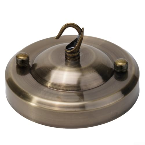 Piastra decorativa a gancio da soffitto per lampade a sospensione, accessori per lampadari, costruzione in ferro, carico massimo 10,5 x 6 cm (bronzo)