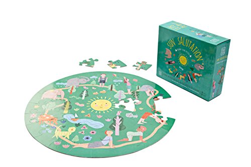 YOGi FUN Round Yoga Puzzle Games for Kids with Sun Salutation Yoga Poses