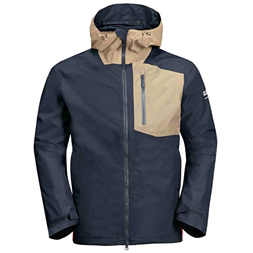 Jack Wolfskin Men 365 Twentyfourseven Jacket Men's Hardshell Jacket - Night Blue Peak Red, M