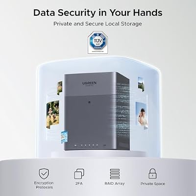 UGREEN NAS DH4300 Plus 4-Bay Desktop NASync, Support Capacity 128TB (Diskless), Remote Access, AI Photo Album, Beginner Friendly, 8GB LPDDR4X RAM, 2.5GbE, 4K HDMI, Network Attached Storage (Diskless)