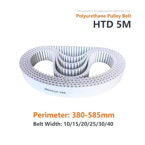 Correa dentada HTD5M de poliuretano en bucle cerrado de 10mm de ancho para transmisiones cnc 2