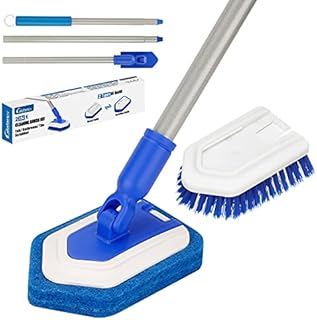Lalafancy Bathroom Tile Cleaner Shower Mop Extendable Bath Cleaning Scrubber Tool