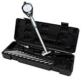 TOOSOAR Micromètre Intérieur,Set de Comparateur 50 160mm Haute Précision 0.01mm,avec 12 Sondes,pour Mesure de Profondeur de Cylindre