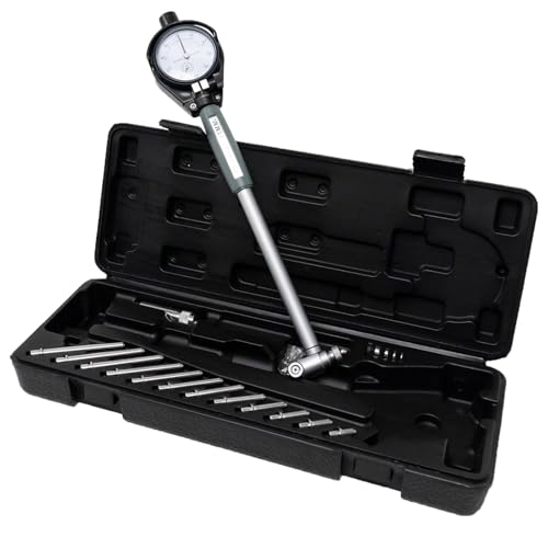 TOOSOAR Innenmikrometer,Messuhr set 50-160mm Hohe Präzision 0.01mm,mit 12 Sonden,für Tiefe Motorzylinder Messung