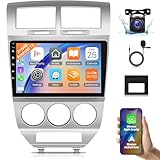[2+64G] Car Stereo for Dodge Caliber 2007 2008 2009 2010 - Wireless CarPlay and Android Auto - 10.1 inch Touchscreen Android 13 Headunit - WiFi, EQ, GPS, Mirror Link, SWC + AHD Backup Camera + Canbus