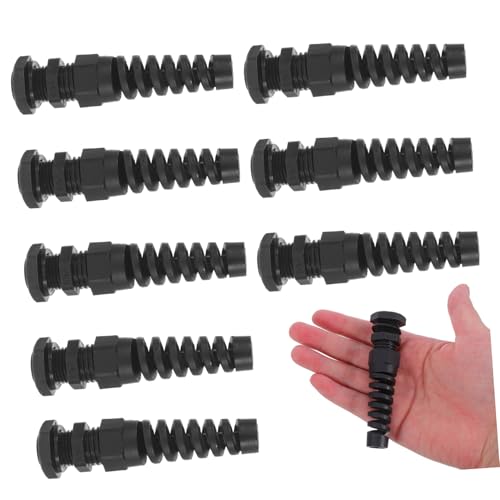 STOBOK 10pcs Adjustable Nylon Cable Gland Connectors for Wires Strain Relief Cord Grip with Antitwist Protection for Industrial Applications