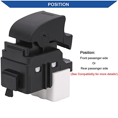 Obaee Power Window Switch Button Front Rear Passenger Side Compatible With Toyota Tundra Sienna Solara Matrix Corolla 4Runner Rav4 Tacoma 1993-2011, Scion Xa Xb Tc, Geo Prizm Replace Oe 84810-12080 #TOP1