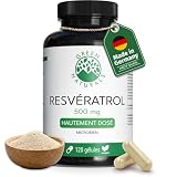 Trans Resvératrol 500 mg - 120 gélules - Pureté : >98% de trans-resvératrol - Fabrication ...