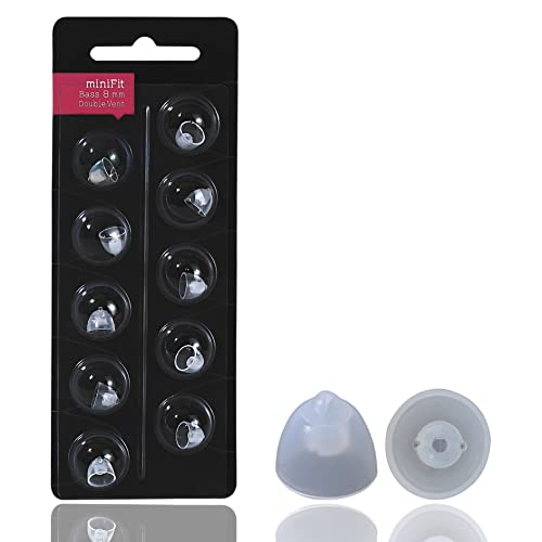 Hearing Aid Domes for Oticon Minifit Bass 8mm Double Vent (3 Packs