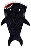 Amazon Basics Kids Fleece Tail Blanket - 26'' x 56'', Shark